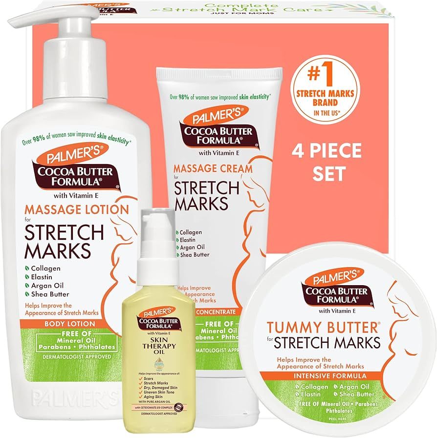 Palmer's Cocoa Butter Formula Pregnancy Skin Care Kit for Stretch Marks and Scars, Dermatologist ... | Amazon (US)