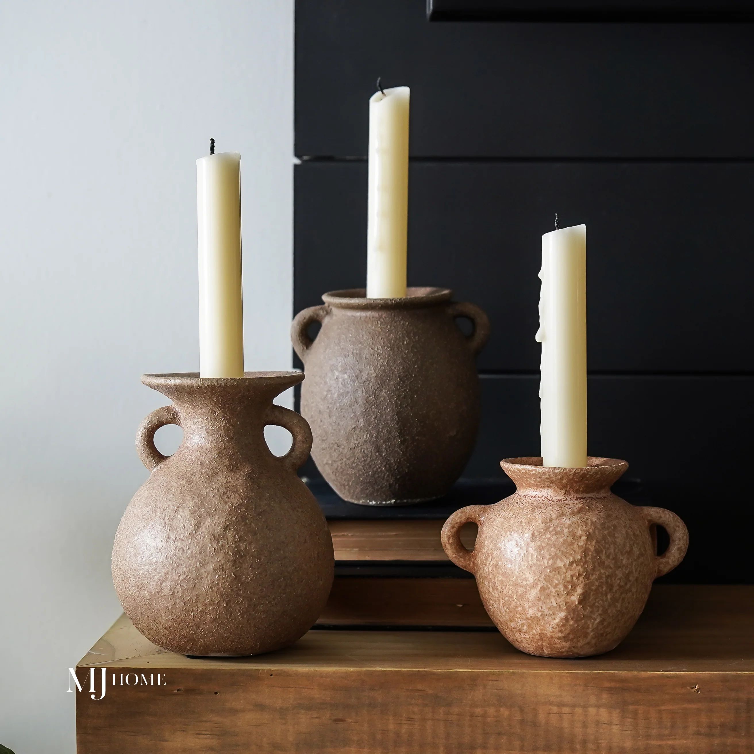 Larkin Rounded Candle Holders | Set of 3 | MJHome