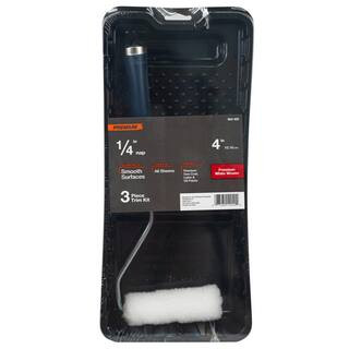 3-Piece Shed Resistant White Woven Mini Paint Trim Kit | The Home Depot
