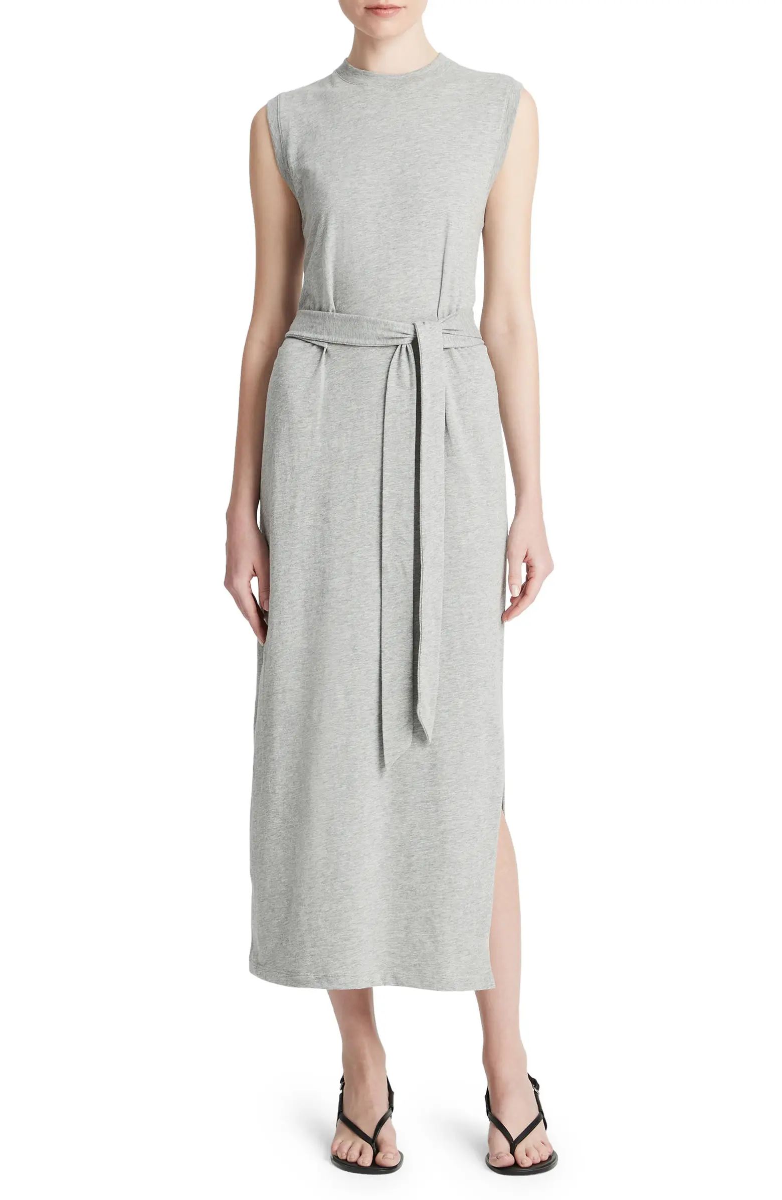 Sleeveless Cotton Knit Midi Dress | Nordstrom