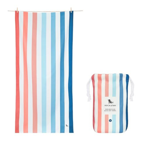 Dock & Bay Beach Towel - Quick Dry, Sand Free - Compact, Lightweight - 100% Recycled - Includes Bag - Summer - Sand to Sea, Large (160x90cm, 63x35) | Amazon (US)