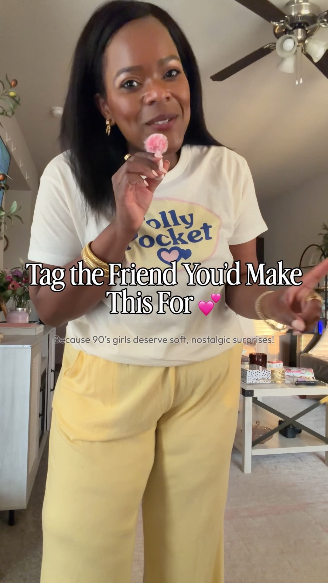 There’s something so special about giving a gift that feels like a hug from childhood 🥹💕

I put together this little 90’s nostalgia box for a friend — filled with mini treasures that instantly take us back: Polly Pocket, Lisa Frank, Lizzie McGuire, scrunchies, and all the colorful joy we grew up with.

Because the girls who survived dial-up internet, AIM away messages, and Limited Too deserve sweet surprises just because 💖

P.s. these butter yellow 🧈 pull on lounge pants are from @abercrombie and so good 🤏🏾

#LTKOver40 #LTKstorytime #LTKvlog