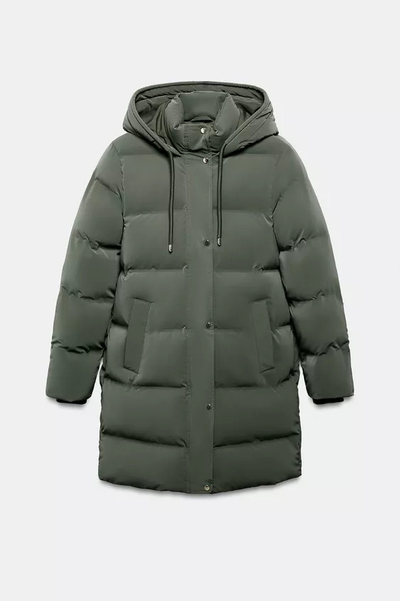 WINDPROOF RUBBERIZED SEMI-LONG ANORAK | Zara Canada