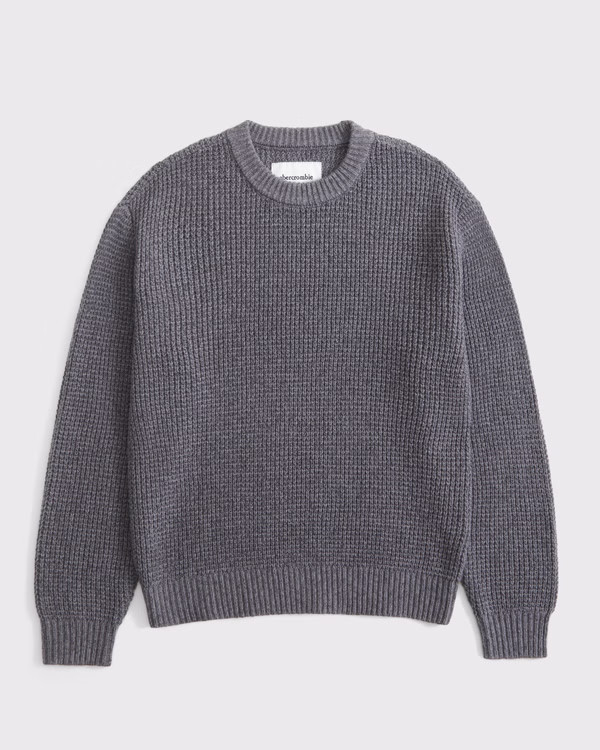 boys waffle crew sweater | boys | Abercrombie.com | Abercrombie & Fitch (US)