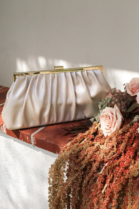 Capture the Love Champagne Oversized Clutch | Lulus