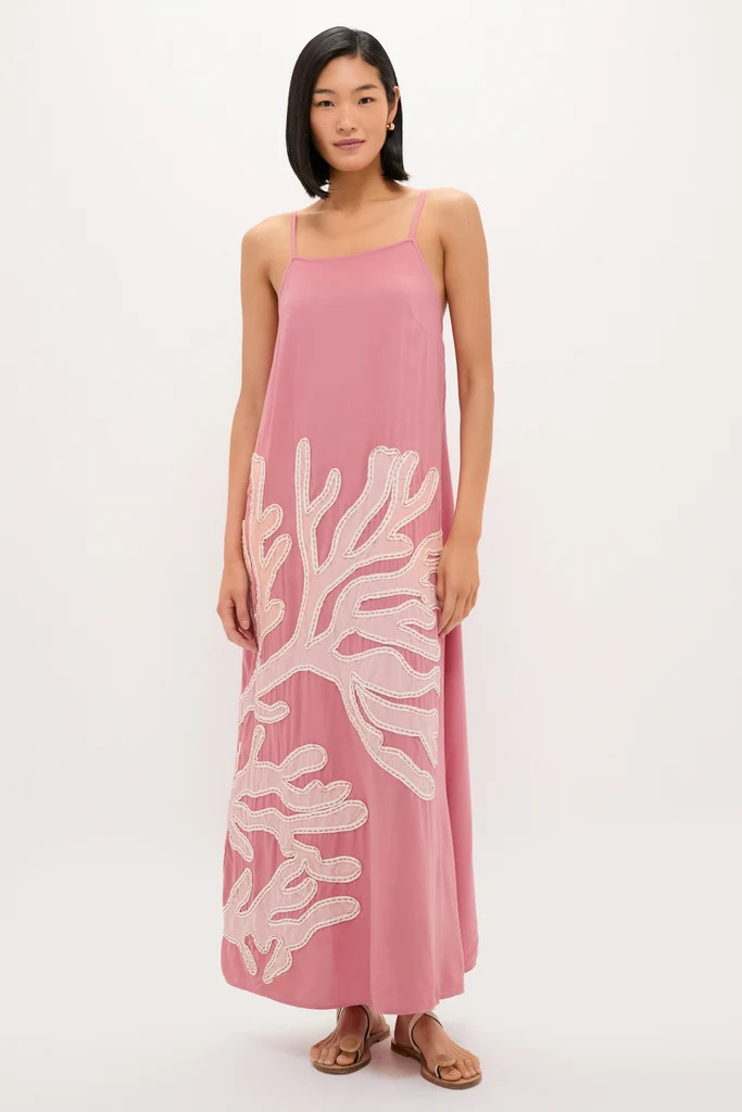 Pink Embroidered Coral Millay Dress | Tuckernuck (US)