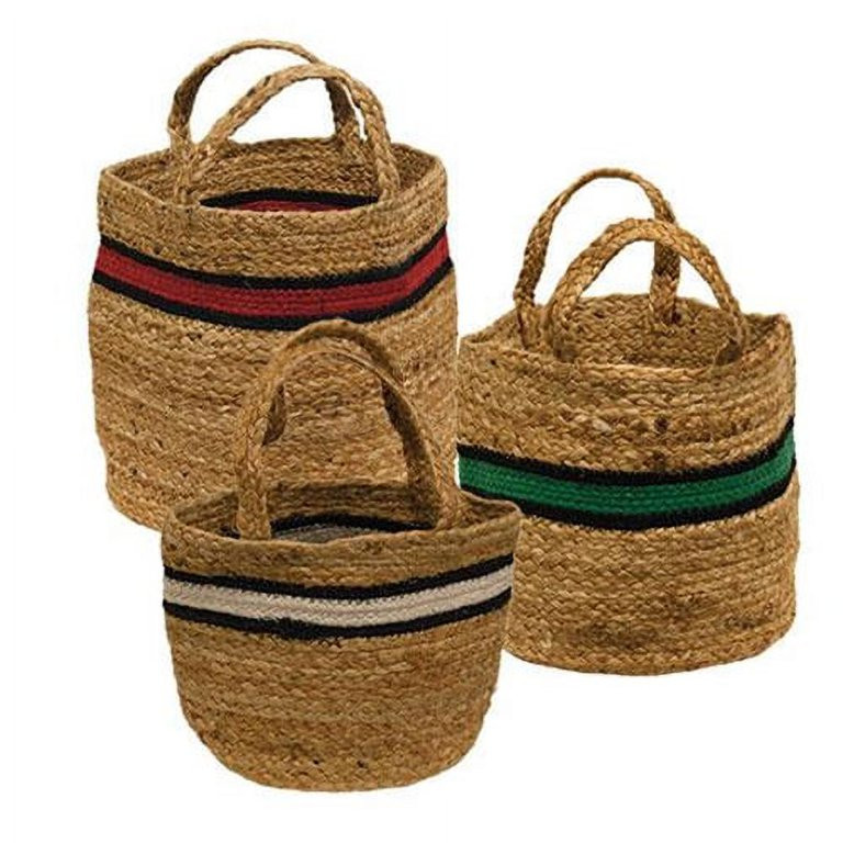 3/Set Bold Striped Jute Containers | Walmart (US)