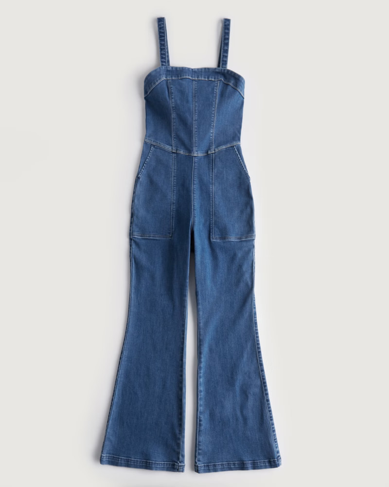 Denim Corset Jumpsuit | Hollister (US)