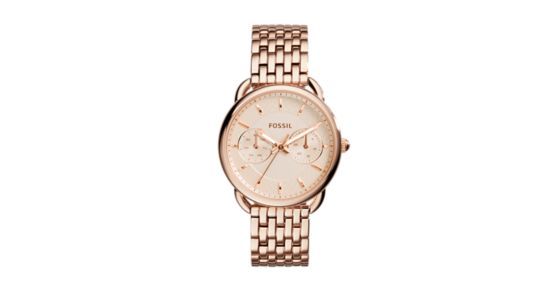 Tailor Multifunction Rose-Tone Stainless Steel Watch | Fossil (US)