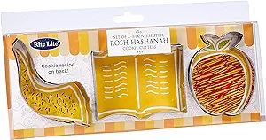 Rite Lite Jewish Cookie Cutters - 3 Assorted Shapes For Jewish New Year, Judaica Gifts, Jewish Gi... | Amazon (US)