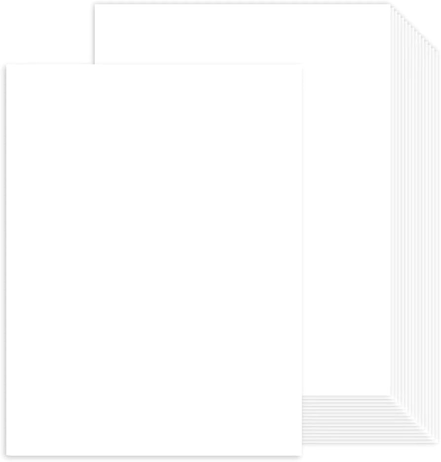 100 Sheets White Cardstock 8.5 x 11 Certificate Paper, Goefun White Card Stock Printer Paper for ... | Amazon (US)