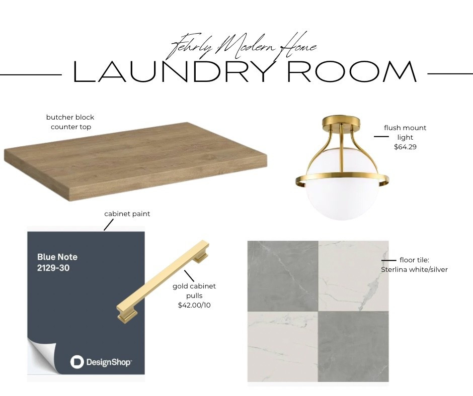 Dyck custom home build laundry room finishes 