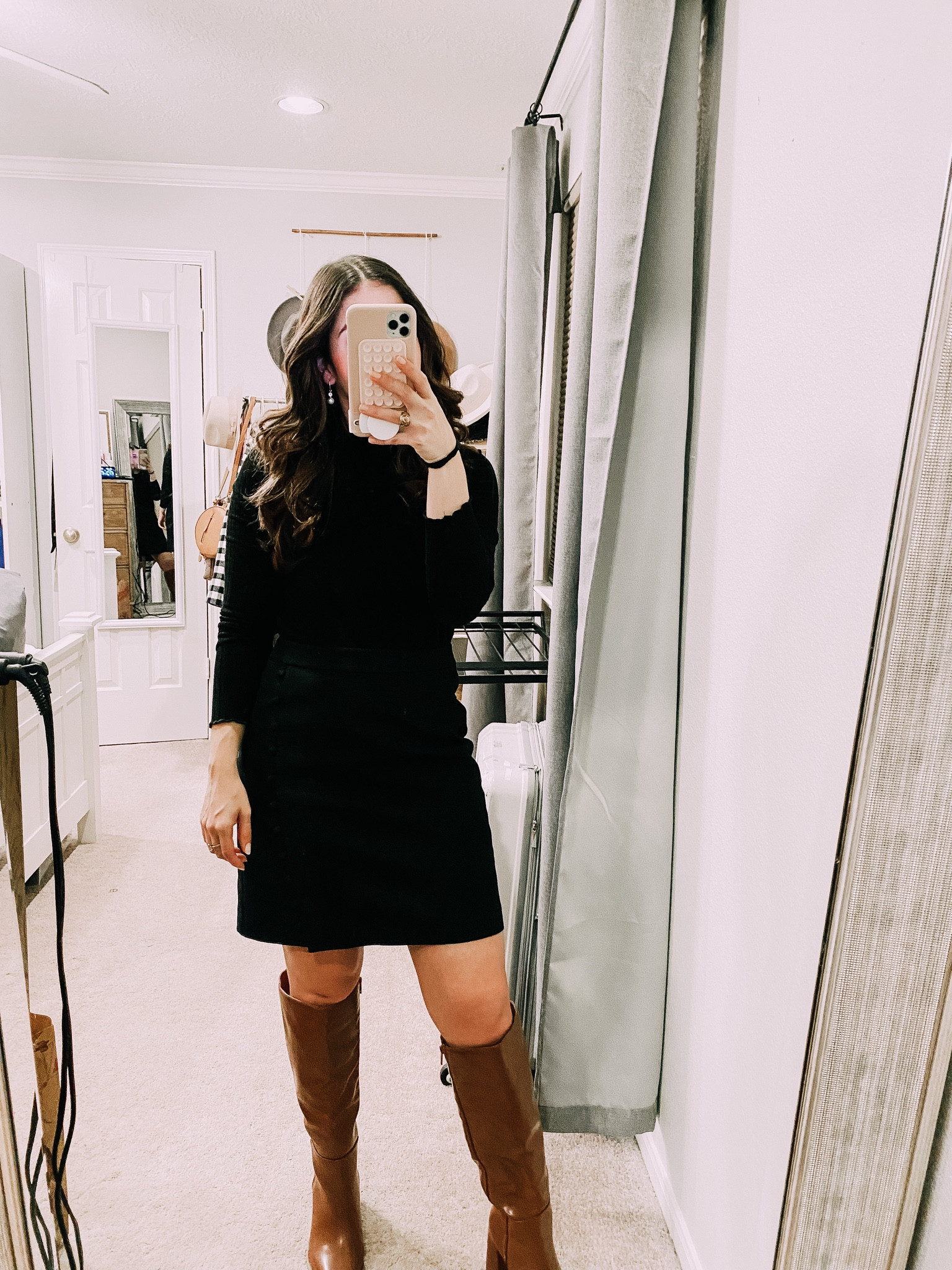 Todays office ootd. My skirt is old and my boots are sold out but I’m linking similar options. I’m also linking my favorite socks for boots!! 

#LTKworkwear #LTKshoecrush