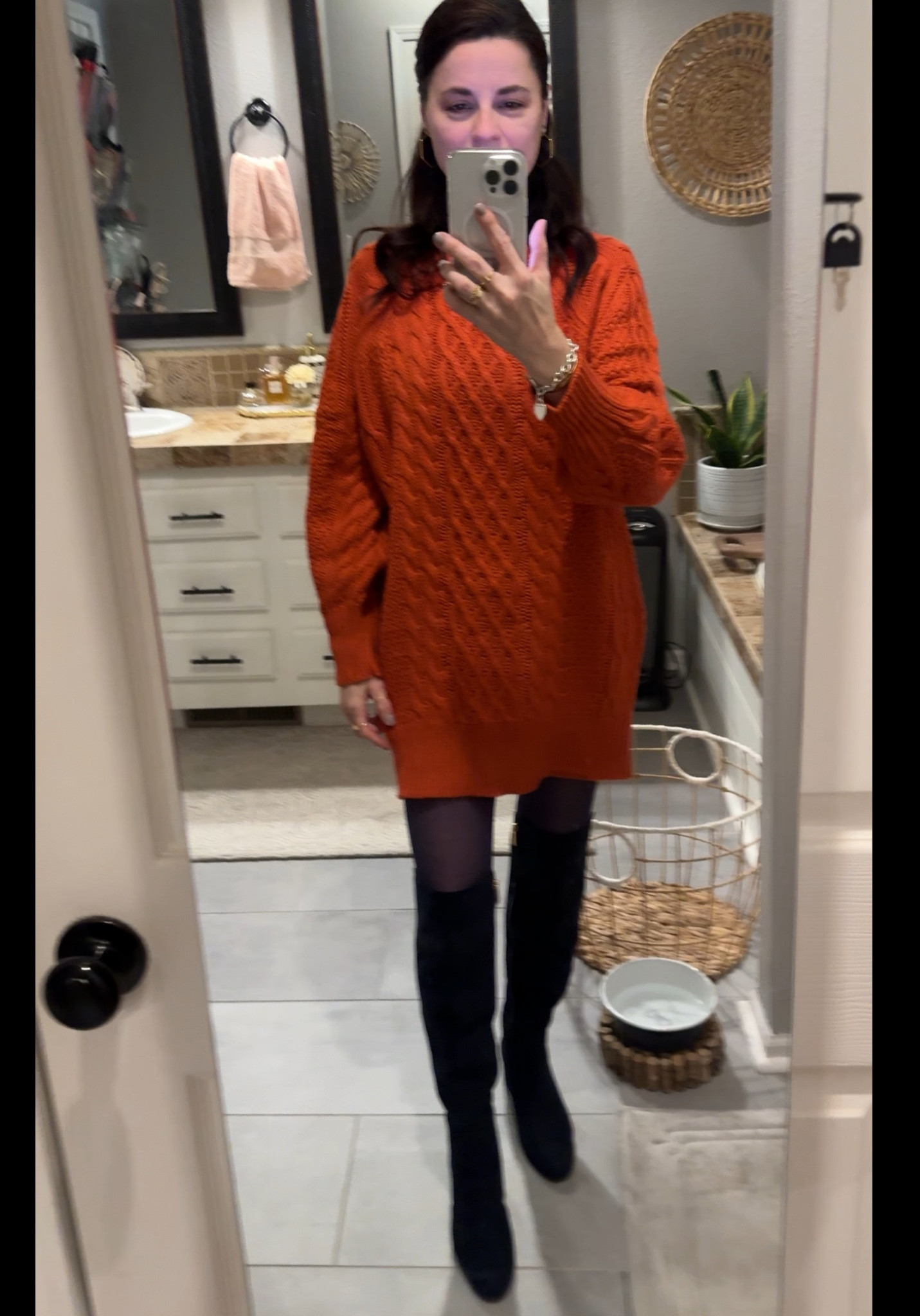 These suede boots and this extra soft sweater dress are giving me all the feels today!

I am wearing a small in the dress and the boots run TTS and are very comfy!!!

#LTKover40 #LTKshoecrush #LTKstyletip