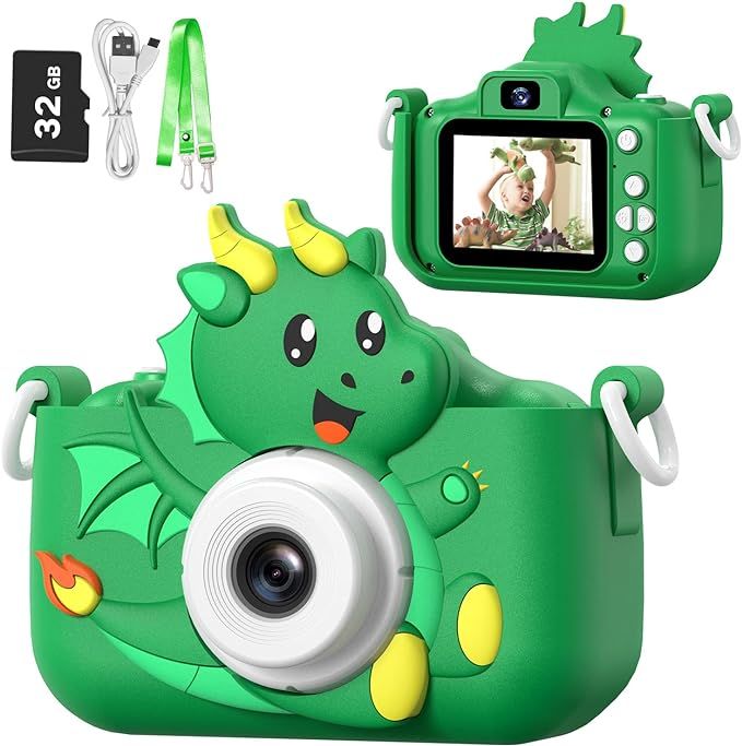 goopow Kids Selfie Camera Toys for Girls Age 3-9, Digital Video Camera Toy with Protective Cover,... | Amazon (US)