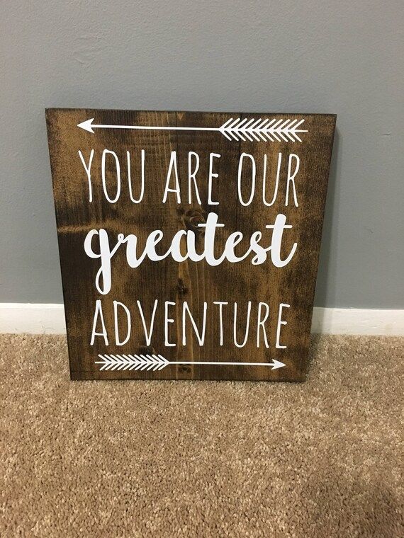 You Are Our Greatest Adventure wood sign / nursery decor | Etsy (US)