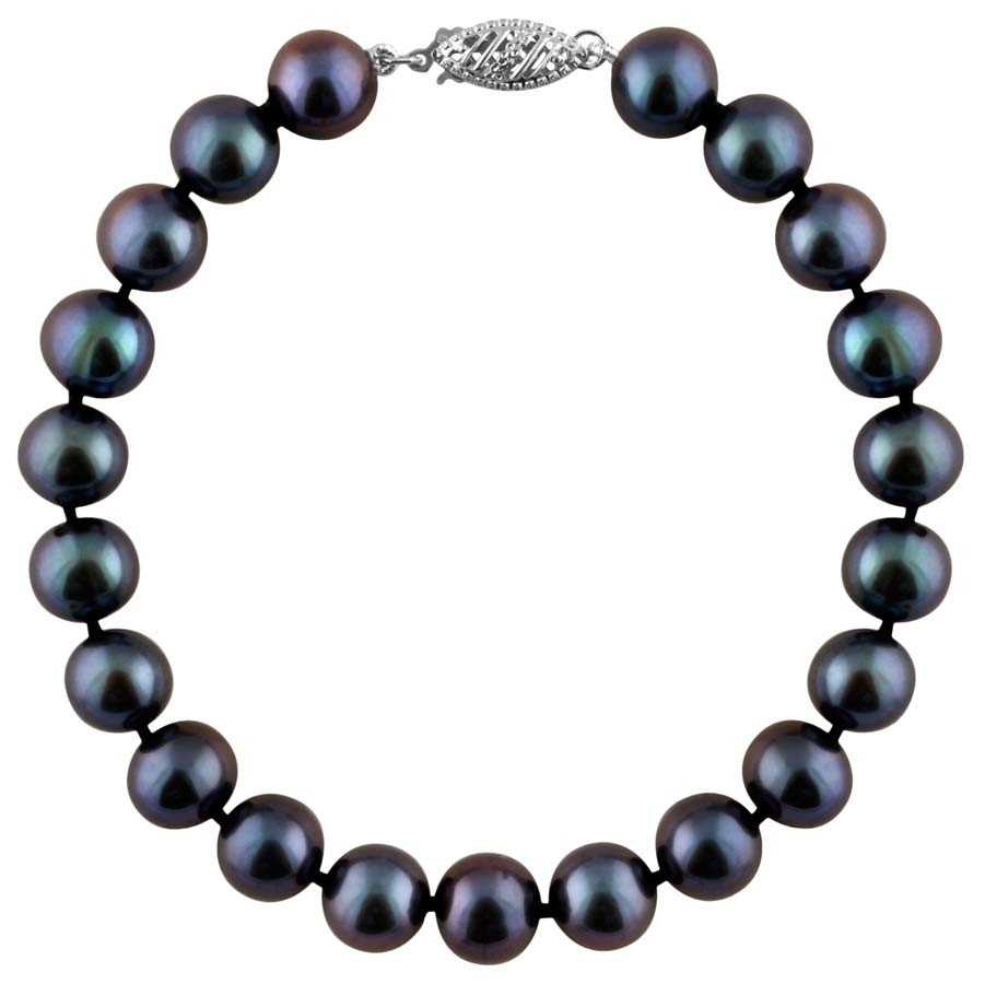 Bella Pearl Black Freshwater Pearl Bracelet FWS7-7B | Jomashop.com & JomaDeals.com
