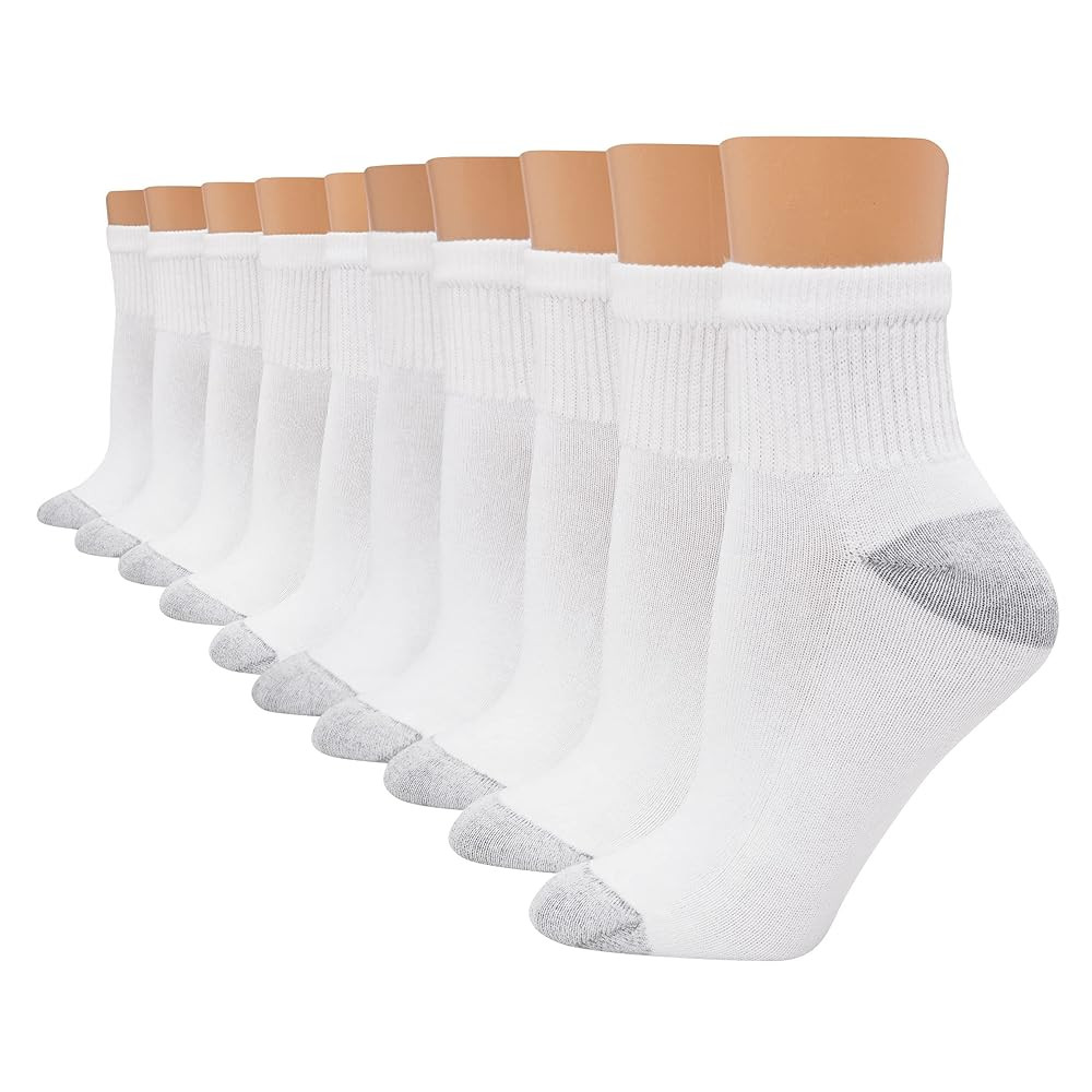 Hanes womens Value, Ankle Soft Moisture-wicking Socks, Available in 10 and 14-packs | Amazon (US)