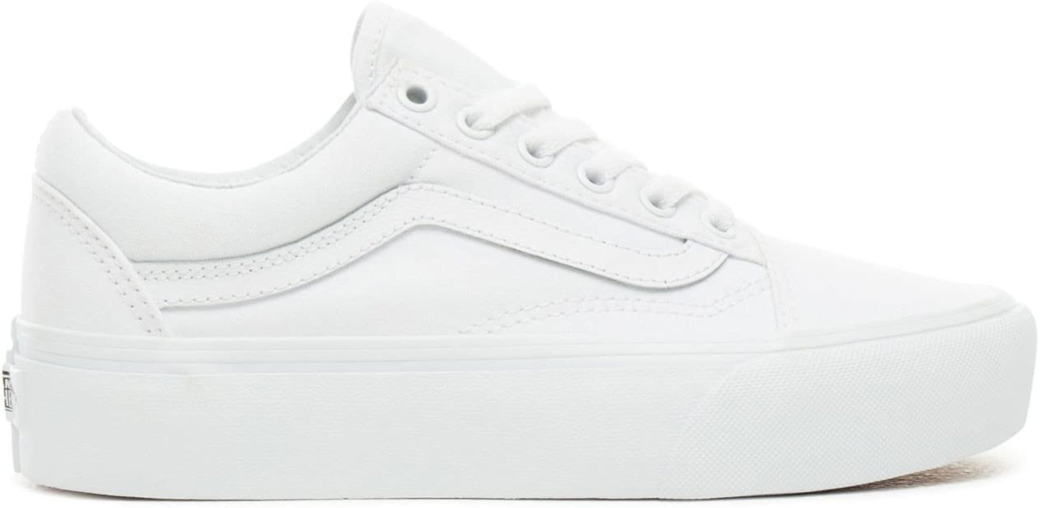 Vans Unisex Old Skool Skate Shoe (6 Men 7.5 Women, (True White) | Amazon (US)