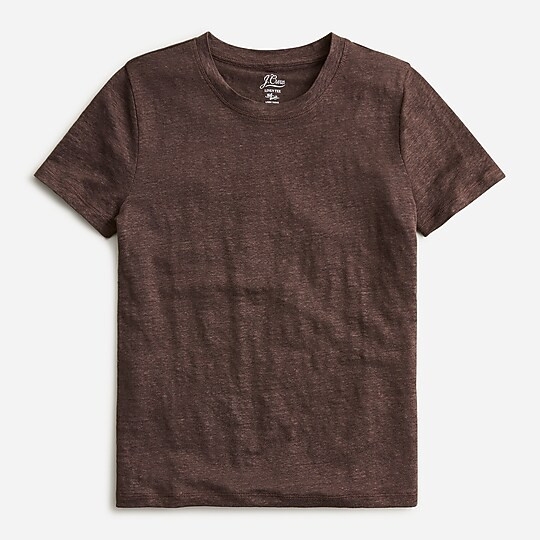 Relaxed linen crewneck T-shirt | J. Crew US
