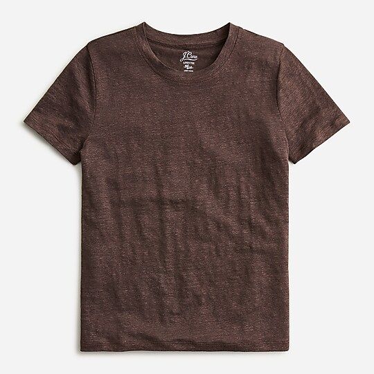 Relaxed linen crewneck T-shirt | J.Crew US