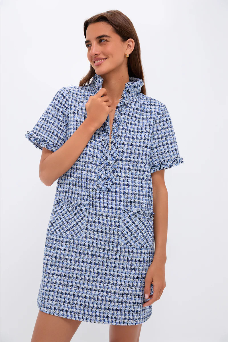 Blue Multi Tweed Ophelia Dress | Tuckernuck (US)