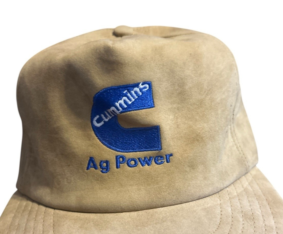 Vintage Cummins AG Power Thick Faux Suede Snapback Hat Cap Beige USA Made 80s | eBay | eBay US