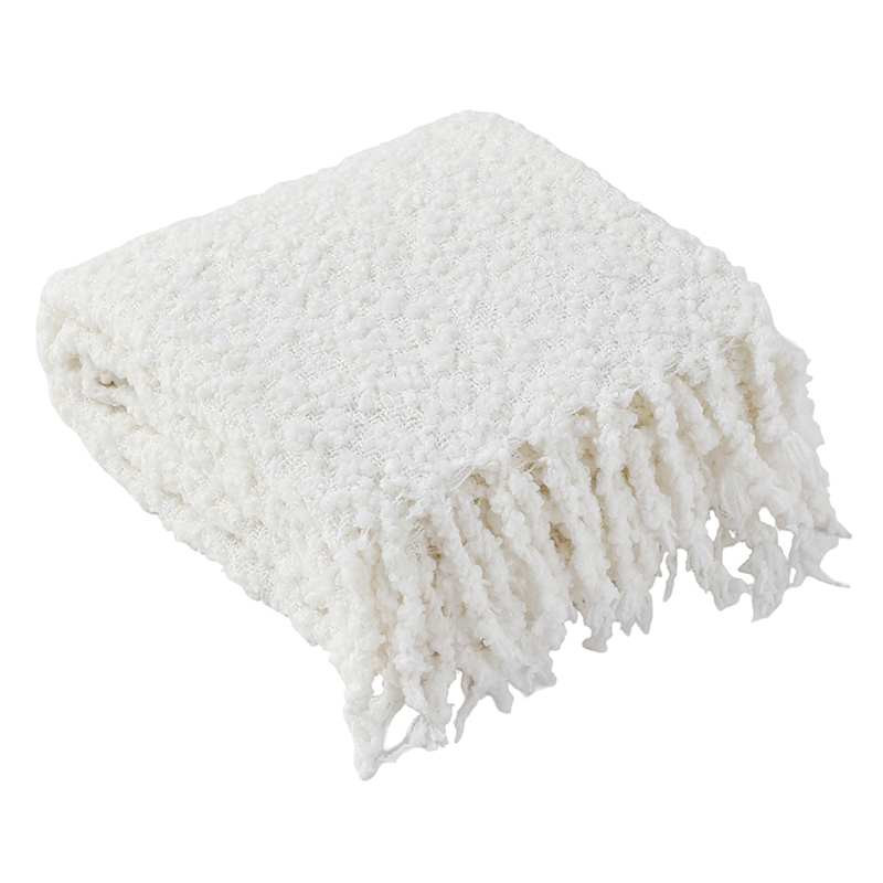 White Textured Throw Blanket, 50x60 | At Home