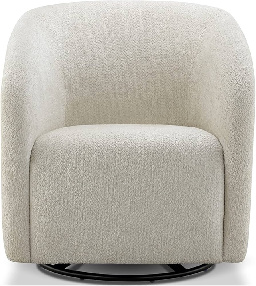 CHERS Mercer Swivel Chair Ergonomic Lounge Boucle Fabric 360 Degree Swivel Single Sofa Seat Rocki... | Amazon (US)