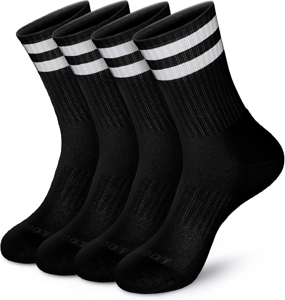 MONFOOT Women's and Men's 4-8 Pairs Athletic Cushion Crew Socks, multipack | Amazon (US)