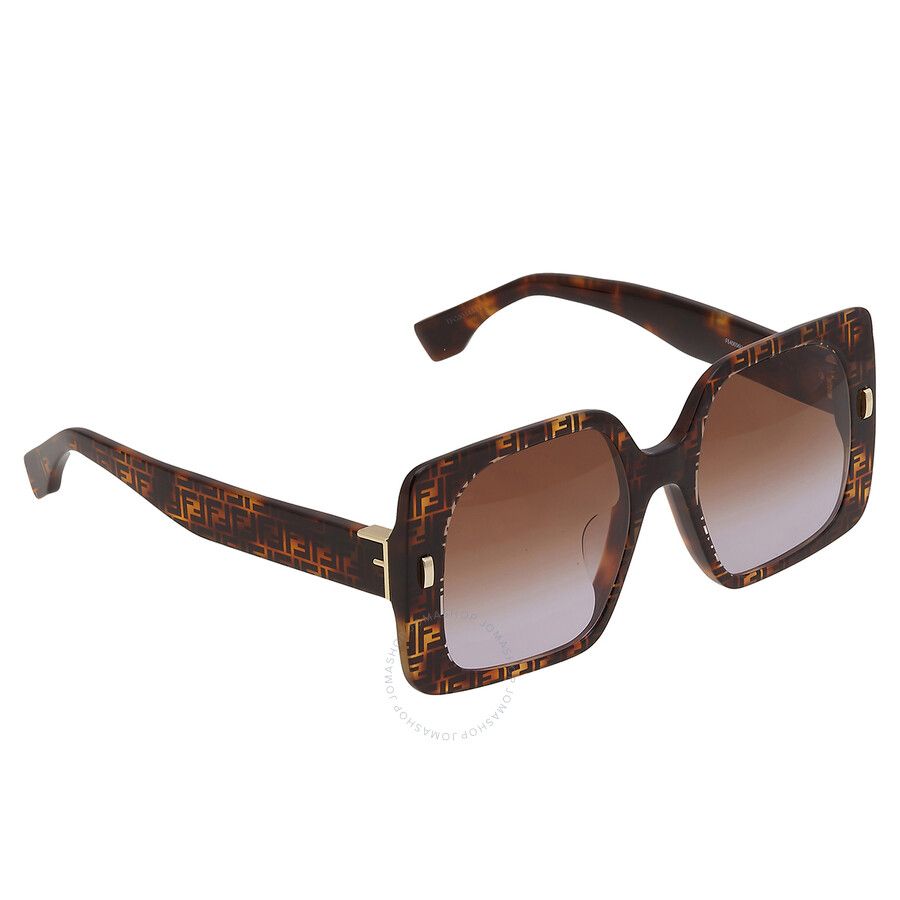 Fendi Brown Gradient Square Ladies Sunglasses FE40036U 55F 53 | Jomashop.com & JomaDeals.com