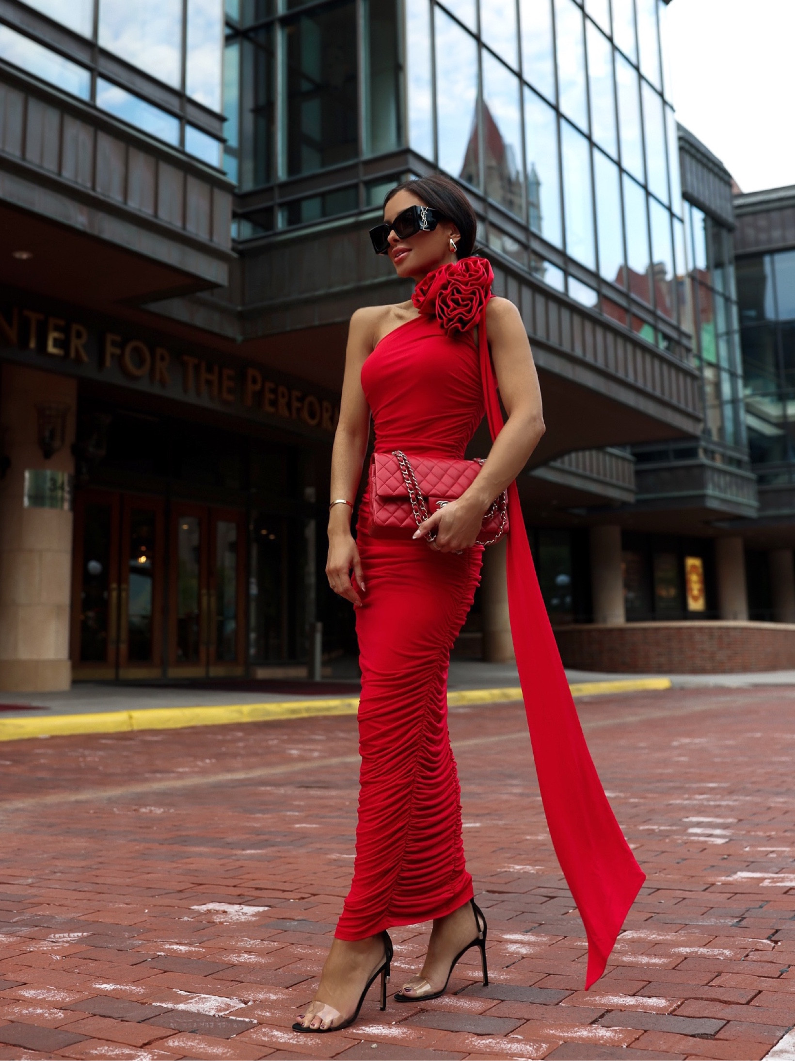 Holiday dress ideas / wedding guest dress / event dress
Red Karen Millen formal dress wearing a size 2 
Use code MIA20 for 20% off!


#LTKwedding #LTKsalealert #LTKHoliday