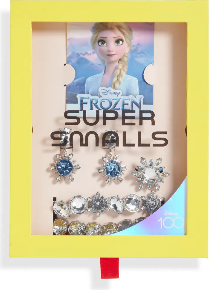 Super Smalls x Disney Kids' 'Frozen' Elsa Snowflake Crystal Clip-On Drop Earrings, Ring & Bracele... | Nordstrom