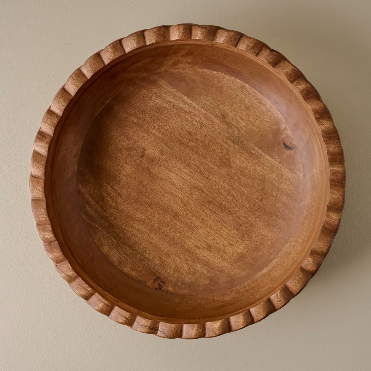 Oversized Antiqued Wood Twisted Bowl | Magnolia