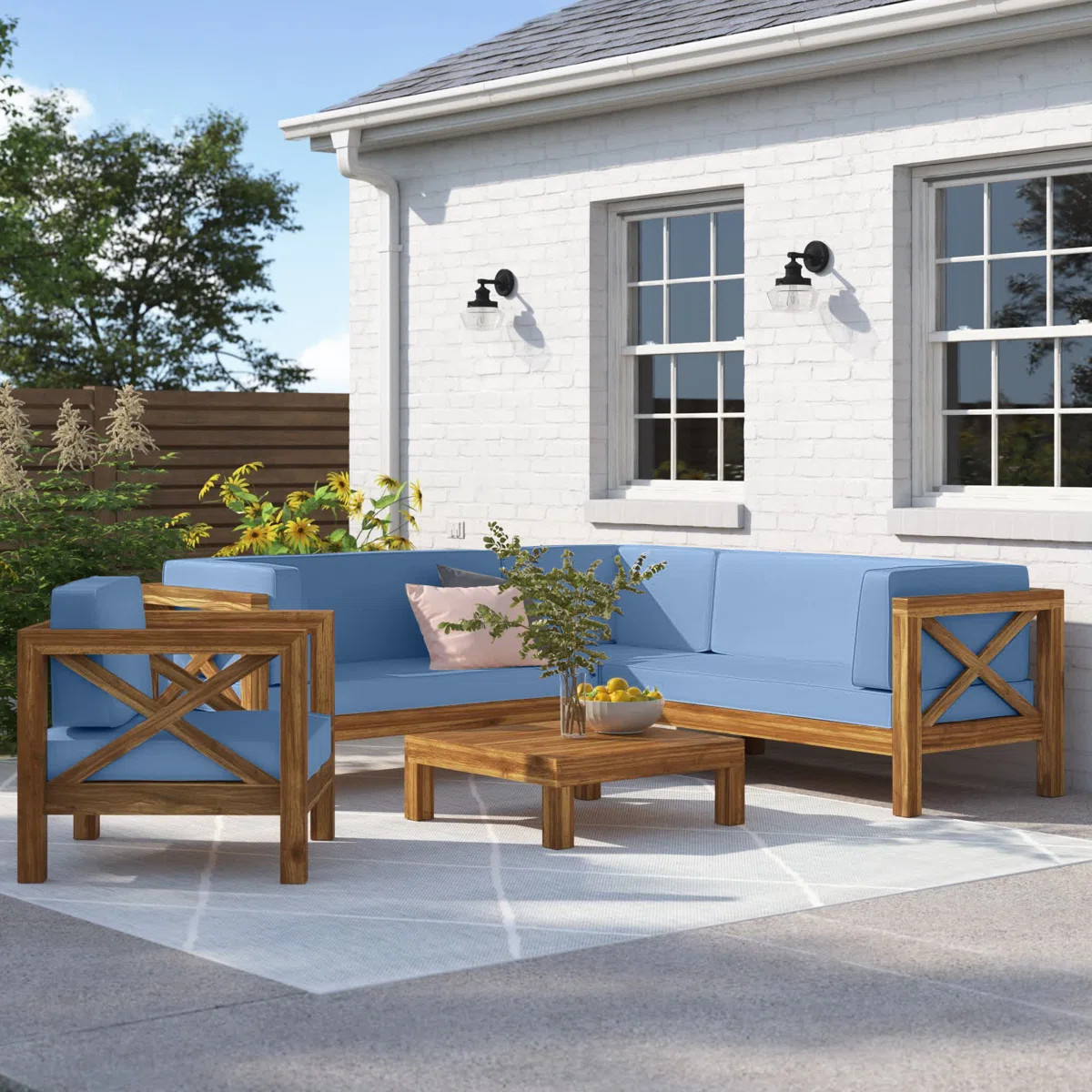 Acacia 6 - Person Patio Conversation Set with Cushions | Wayfair North America