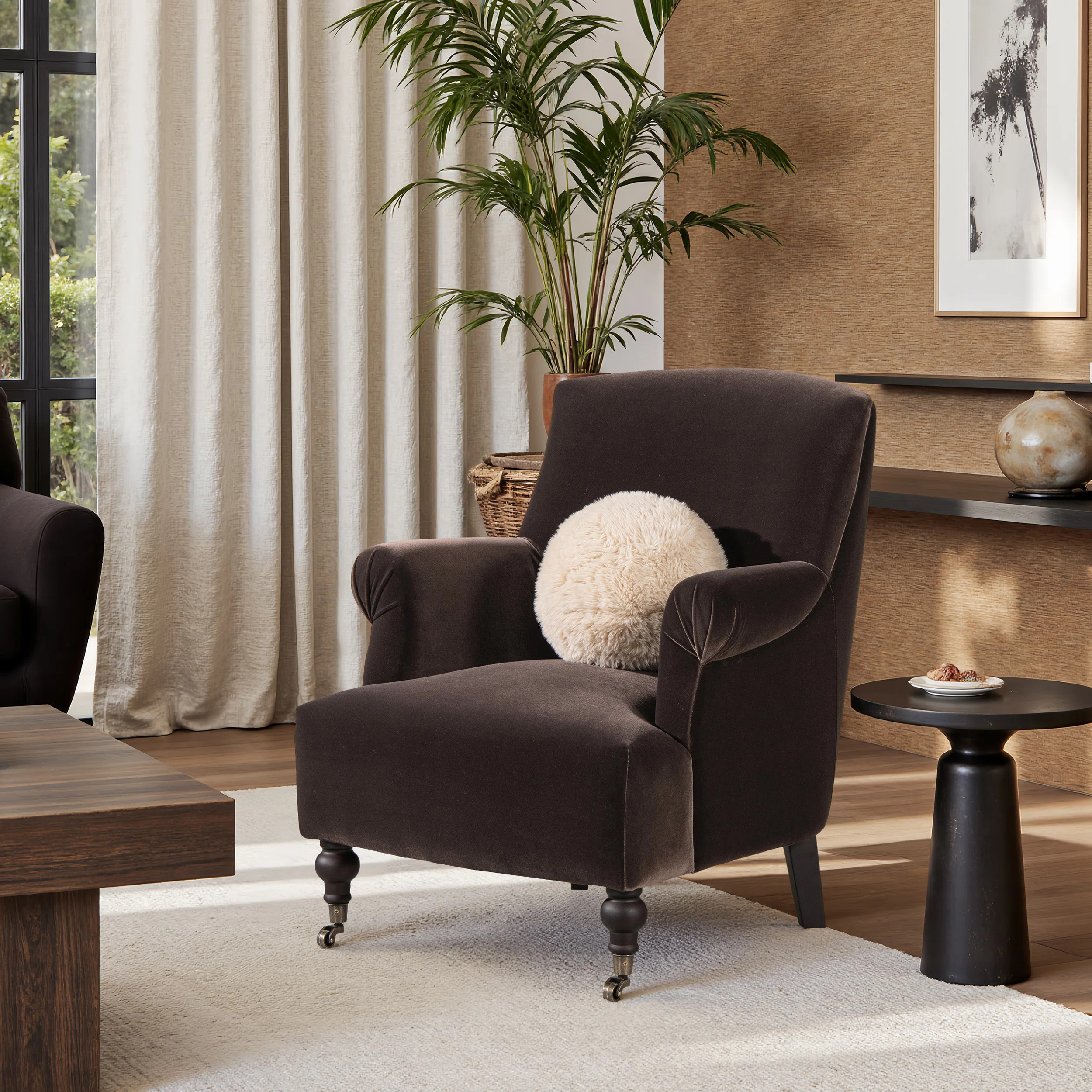 Naine Upholstered Velvet Armchair | Wayfair North America