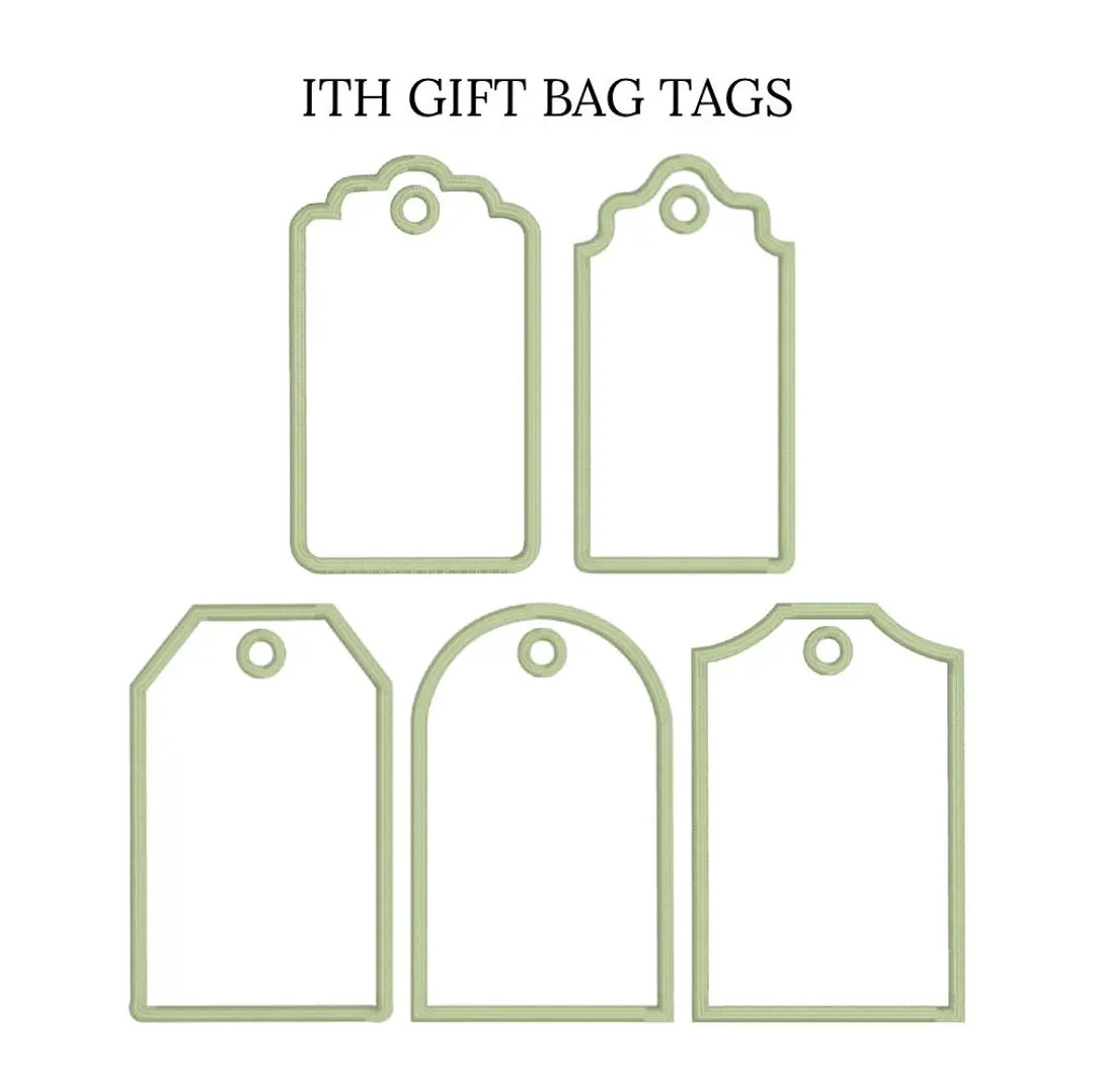 In-the-Hoop Appliqué Ornament Gift Tag Set, 5 Embroidery Designs for Holiday Décor and Gifts ... | Etsy (US)