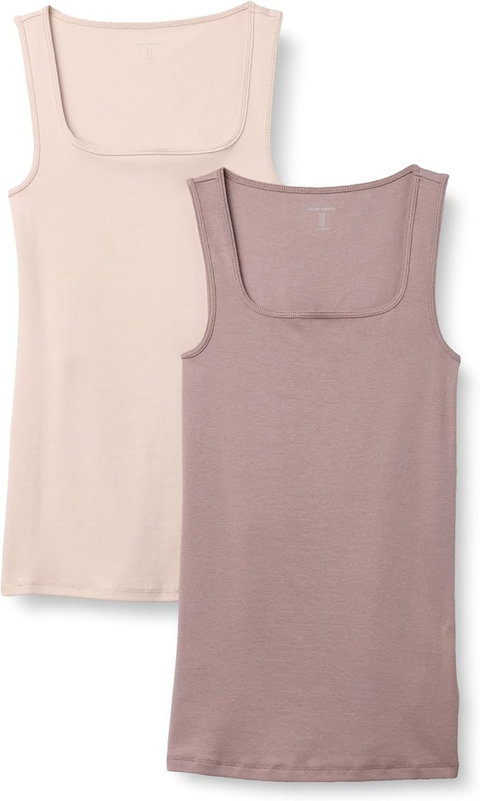 Amazon Essentials Women's Slim Fit Square Neck Tank Top | Amazon (US)