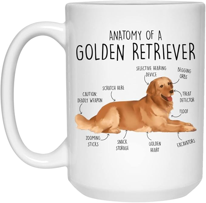 Funny Golden Retriever Coffee Mug, Cute Golden Retriver Gift, Dog Lover, Gift For Her, Him, Golde... | Amazon (US)
