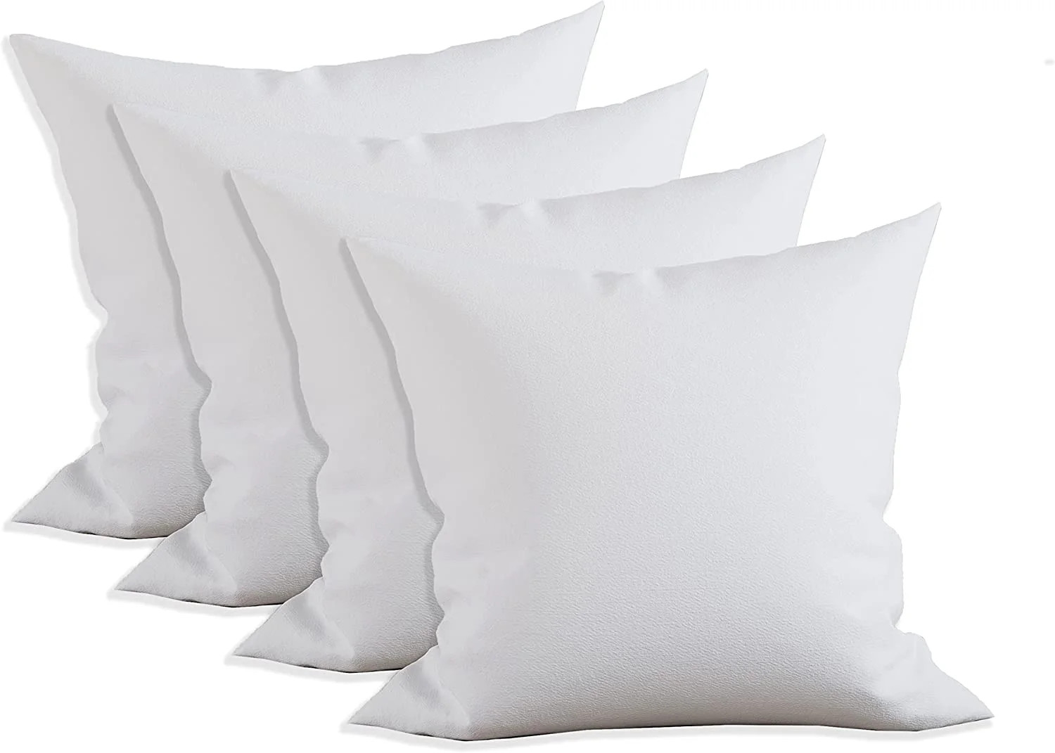 Elegant Comfort 24 x 24 Pillow Inserts - Set of 4 - Square Form Throw Pillow Inserts with Poly-Co... | Walmart (US)