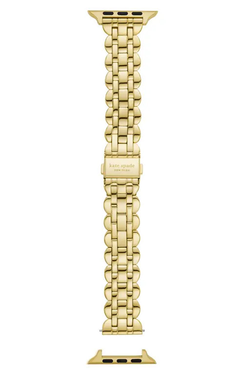 Kate Spade New York scallop 16mm Apple Watch® bracelet watchband in Gold at Nordstrom | Nordstrom