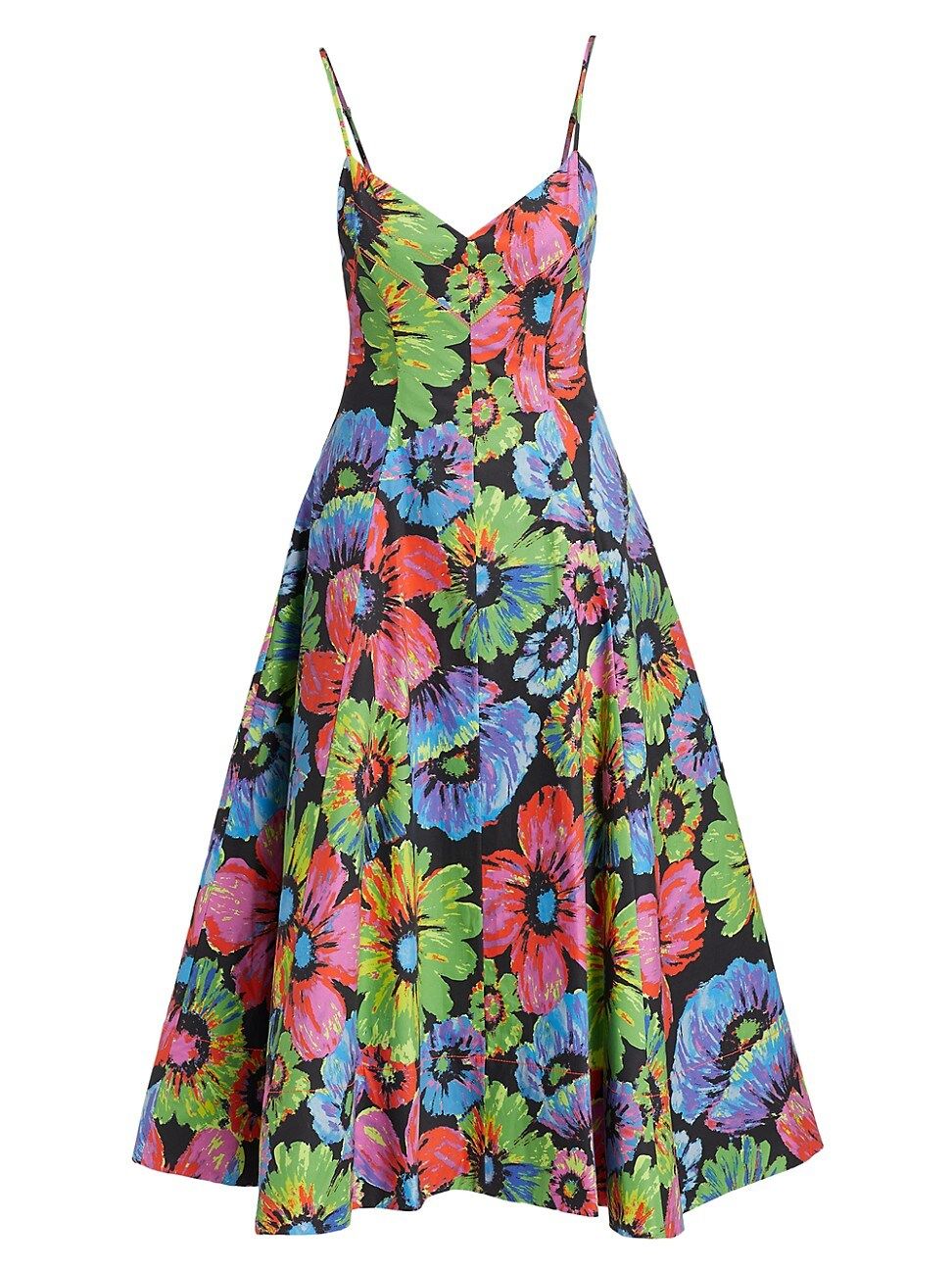 Painterly Floral Midi-Dress | Saks Fifth Avenue