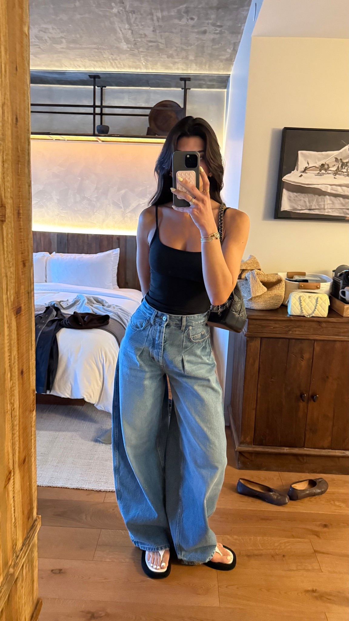 Denim - 25
Shirt - xs/s
Shoes - 10