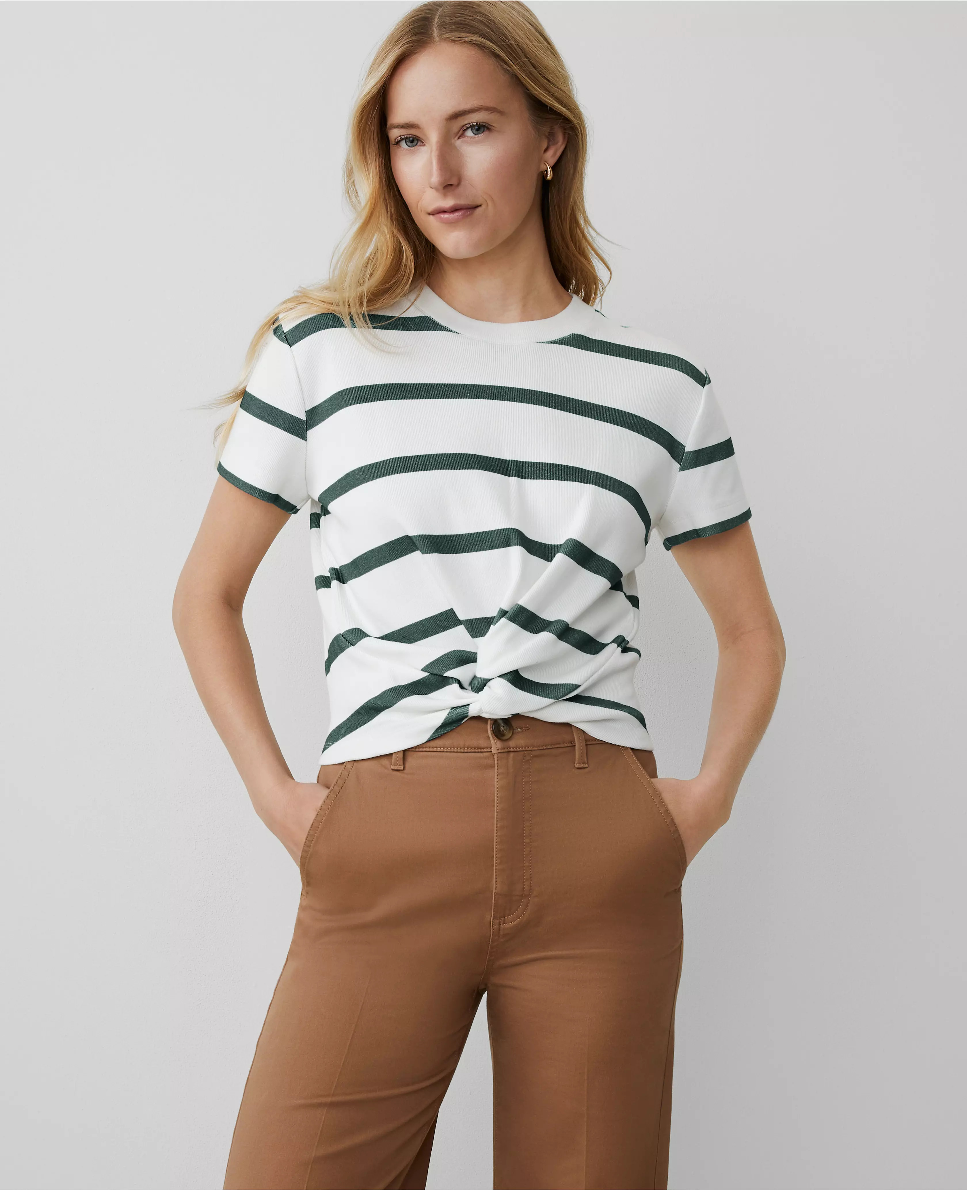 Striped Twist Tee | Ann Taylor