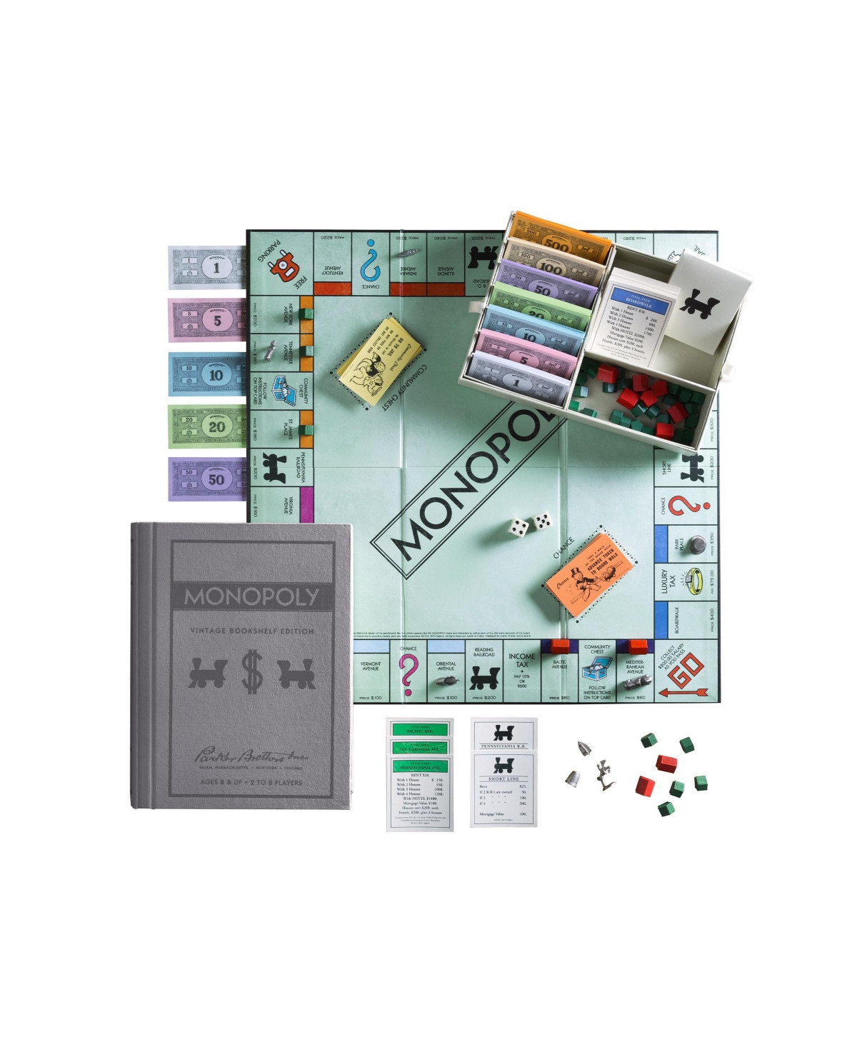 Ws Game Company Monopoly Classic Bookshelf Edition - Gray Book and Sleeve | Macy's