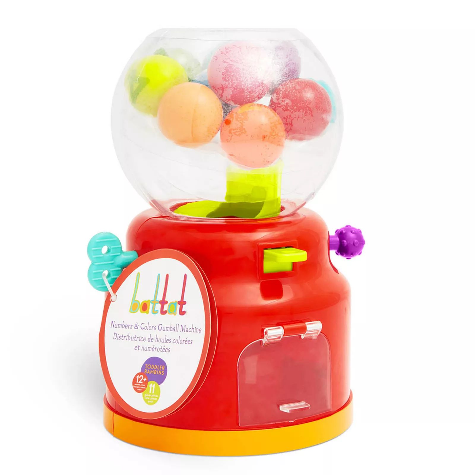 Battat Numbers & Colors Gumball Machine Toddler Learning Toy, Multicolor | Kohl's