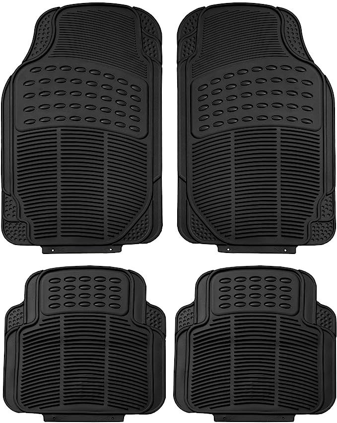 FH Group Automotive Floor Mats - Heavy-Duty Rubber Floor Mats for Cars, Universal Fit Full Set, C... | Amazon (US)