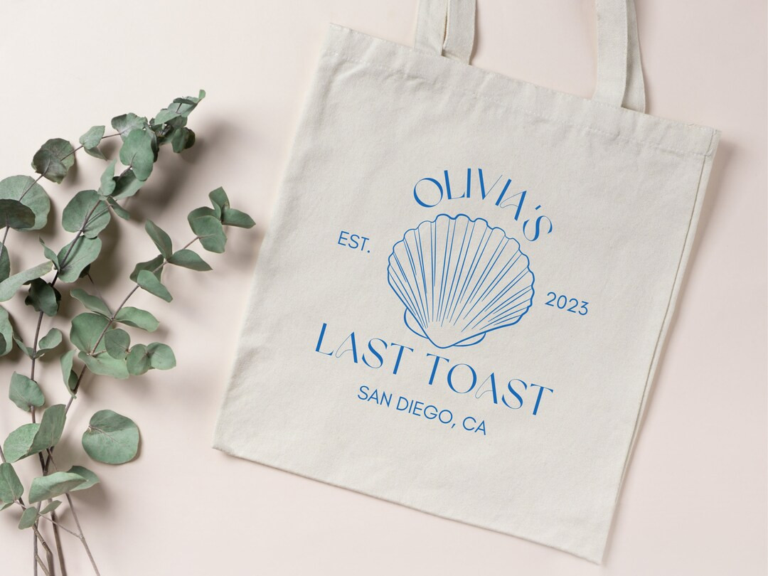 Custom Bachelorette Tote Bag Last Toast on the Coast Coastal - Etsy | Etsy (US)