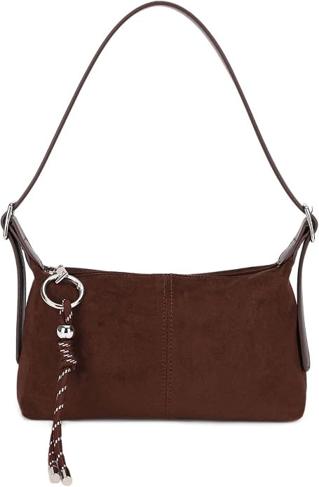 Premium Suede Vegan Leather Crossbody Purses for Women Small Shoulder Bag with Dual Adjustable Re... | Amazon (US)