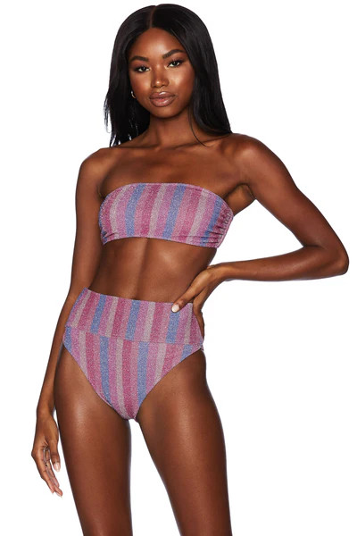 Kelsey Top Valentines Stripe Shine | Beach Riot